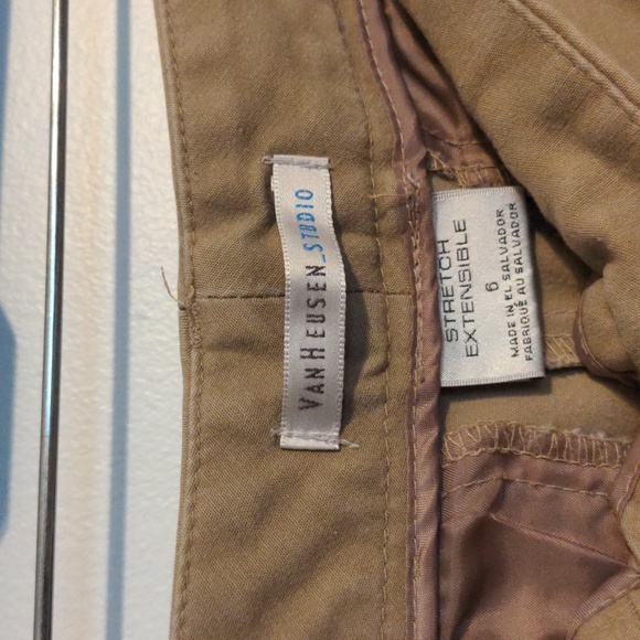 Van Heusen size 6 stretch tan pants - Picture 3 of 9